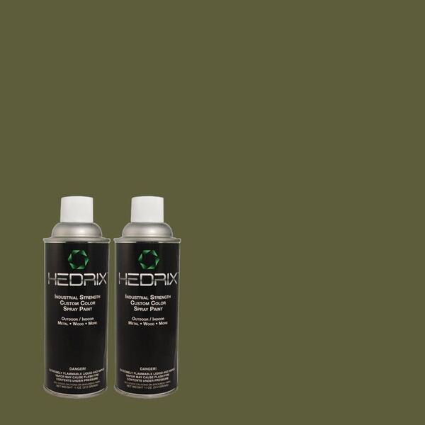 Hedrix 11 oz. Match of 440F-7 Fresh Pine Flat Custom Spray Paint (2-Pack)