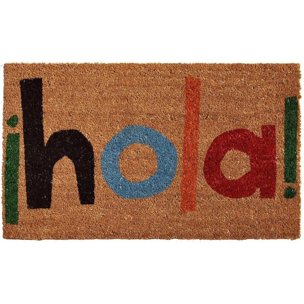 Multi-Colored 29 in. x 17 in. Coir Non-Slip Indoor / Outdoor Door Mat price history on PriceWatchPro