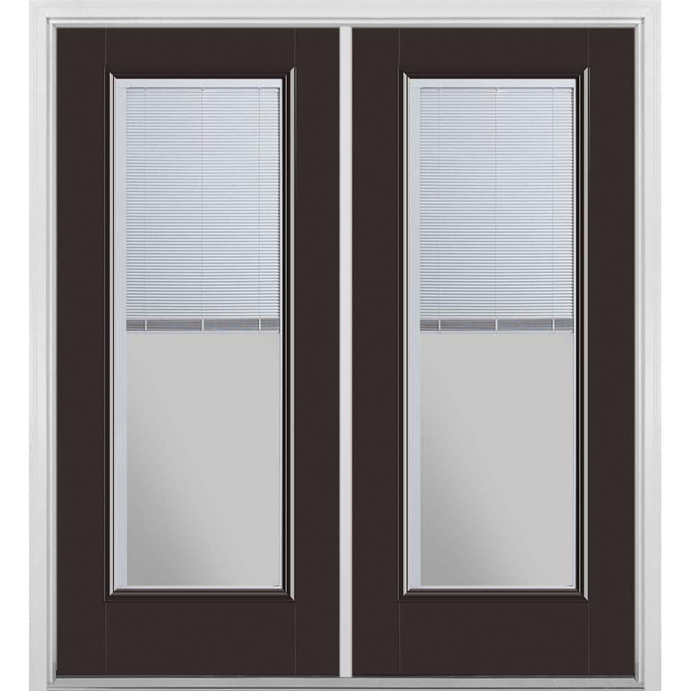 72 in. x 80 in. Willow Wood Fiberglass Prehung Right-Hand Inswing Mini Blind Patio Door with Brickmold price history on PriceWatchPro