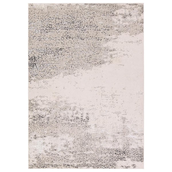 Jaipur Living Faizah 3 ft. x 12 ft. Cream/Gray Abstract Runner Rug