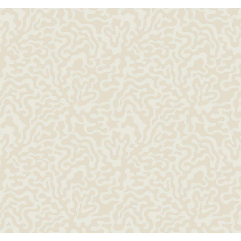 Beige and Metallic Nebulous Cloud Matte Non-Pasted Paper Wallpaper