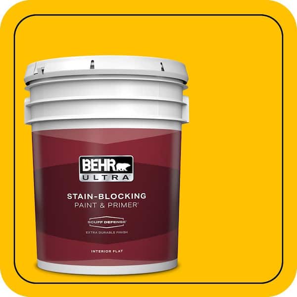 BEHR ULTRA 5 gal. #360B-7 Center Stage Extra Durable Flat Interior Paint & Primer