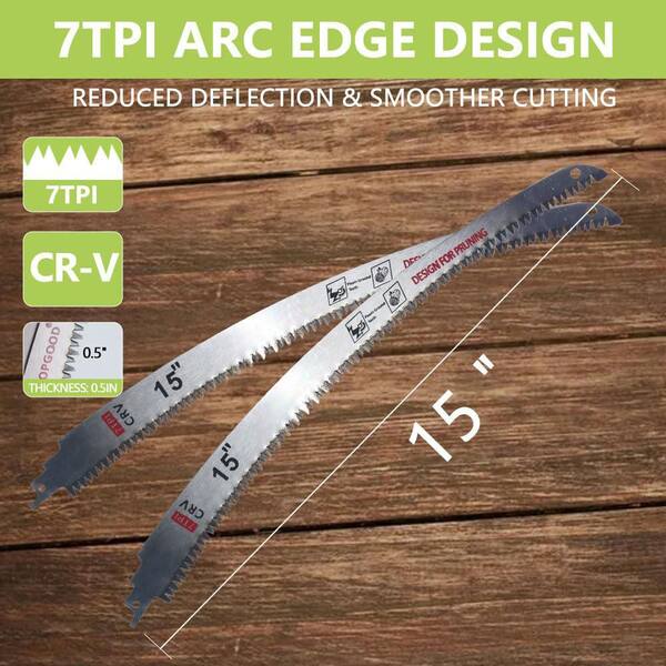 thumbnail image 2 of Japanese Teeth Reciprocating Saw Blades - 15 Inch Arc Edge Pruning Blades 6TPI 2 of 3