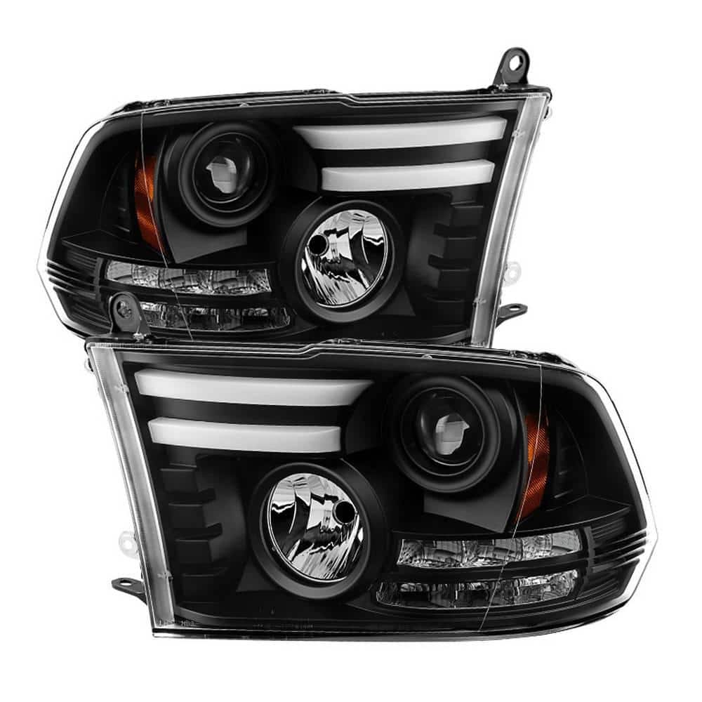 Dodge Ram 1500 09-16 / Ram 2500/3500 10-16 Projector Headlights - Halogen Model Only - Light Bar DRL - Black price history on PriceWatchPro