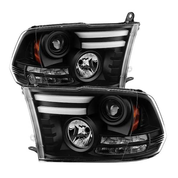 Dodge Ram 1500 09-16 / Ram 2500/3500 10-16 Projector Headlights - Halogen Model Only - Light Bar DRL - Black