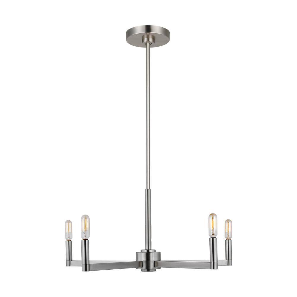 Fullton Modern 5-Light Indoor Dimmable Brushed Nickel Chandelier price history on PriceWatchPro