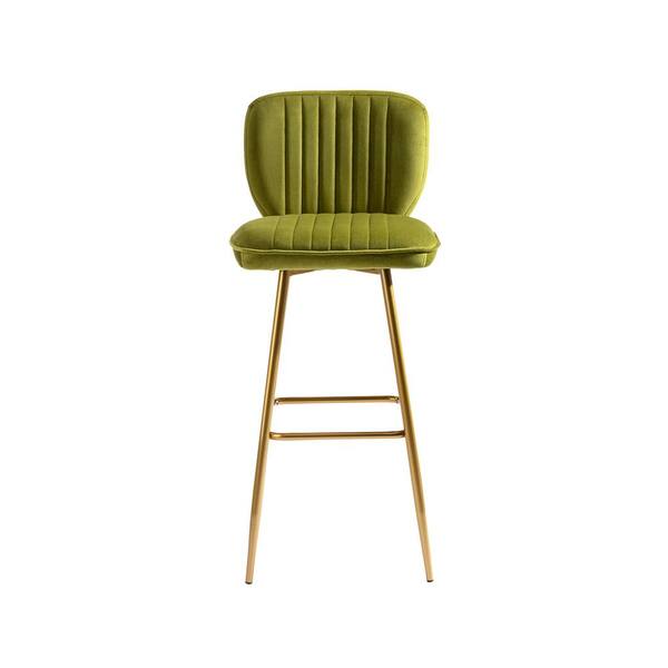 green metal stools