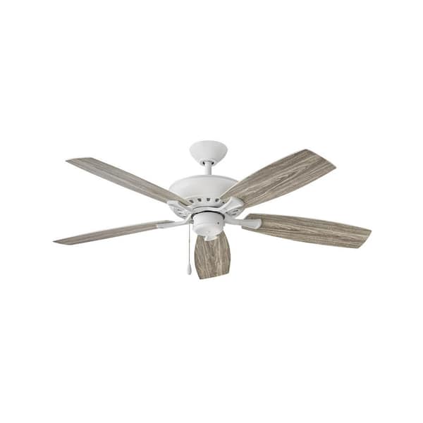 HINKLEY Highland Wet 52 in. Indoor/Outdoor Chalk White Ceiling Fan Pull Chain