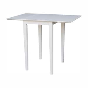 Pure White Small Drop-Leaf Dining Table