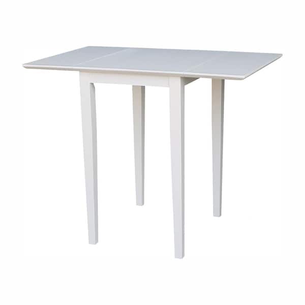 International Concepts Pure White Small Drop-Leaf Dining Table
