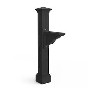 Manchester Decorative Polyethylene Mailbox Post, Black