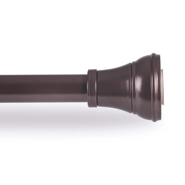 72" Aluminum Decorative Finial Tension Rod, Oil Rubbed Bronze