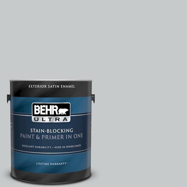 BEHR ULTRA 1 gal. #UL260-17 Burnished Metal Satin Enamel Exterior Paint and Primer in One