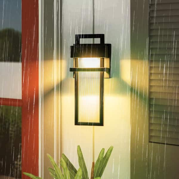 Luis 1-Light Black LED Outdoor Wall Light