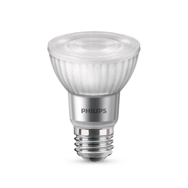 omgive Kviksølv synge Philips 50-Watt Equivalent PAR20 Dimmable LED with Warm Glow Dimming Effect  Flood Light Bulb Bright White (2-Pack) 556613 - The Home Depot