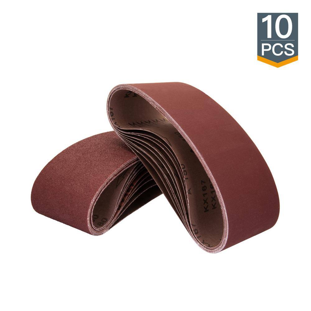 ABNBelt Sand Paper Aluminum Oxide Sanding Belts 3x18 Inch 400 Grit 10-Pack 