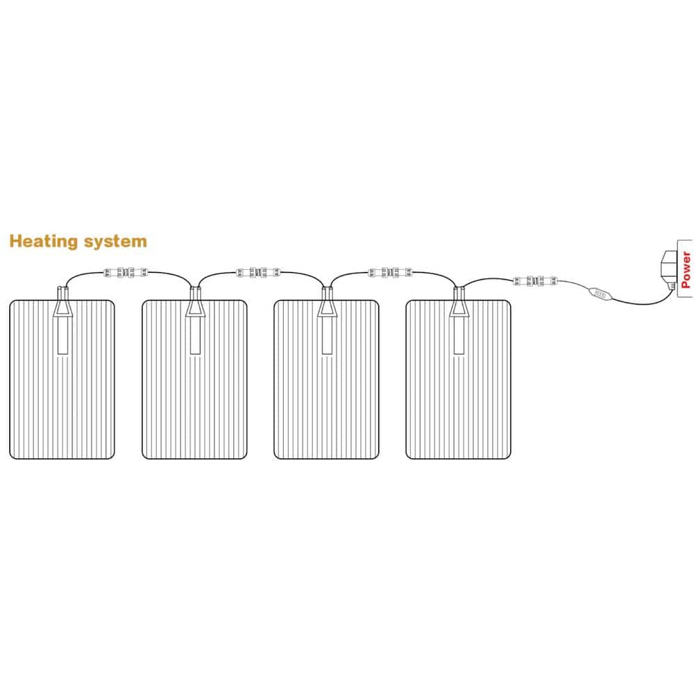 Black Heated Rubber Snow and Ice Melting Mat