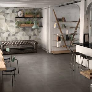 Forte Dark Gray 24 in. x 24 in. x 10mm Natural Porcelain Floor and Wall Tile (3 pieces / 11.62 sq. ft. / box)