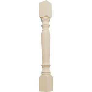 3-3/4 in. x 3-3/4 in. x 35-1/2 in. Unfinished Rubberwood Legacy Tapered Cabinet Column