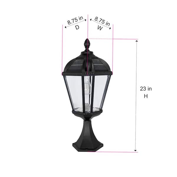 GAMA SONIC Royal Bulb Series Outdoor Black Integrated LED Solar