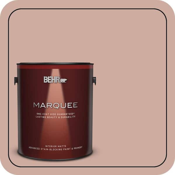 BEHR MARQUEE 1 gal. #MQ1-50 Art Deco Pink One-Coat Hide Matte Interior Paint & Primer