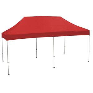 Festival 10 ft. x 20 ft. Instant Pop Up Tent with Red Cover