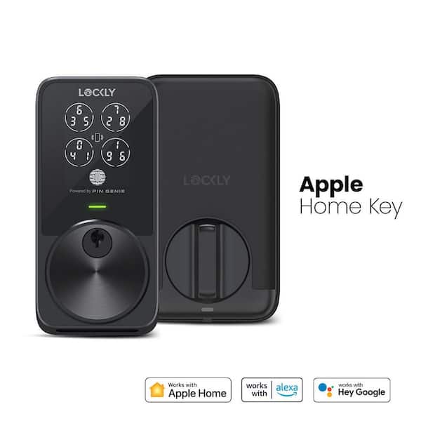 PIN Genie Pro Zeno Series Matte Black Deadbolt WiFi Smart Lock, Apple Home Key, Siri/Google/Alexa, Keypad, App, Key