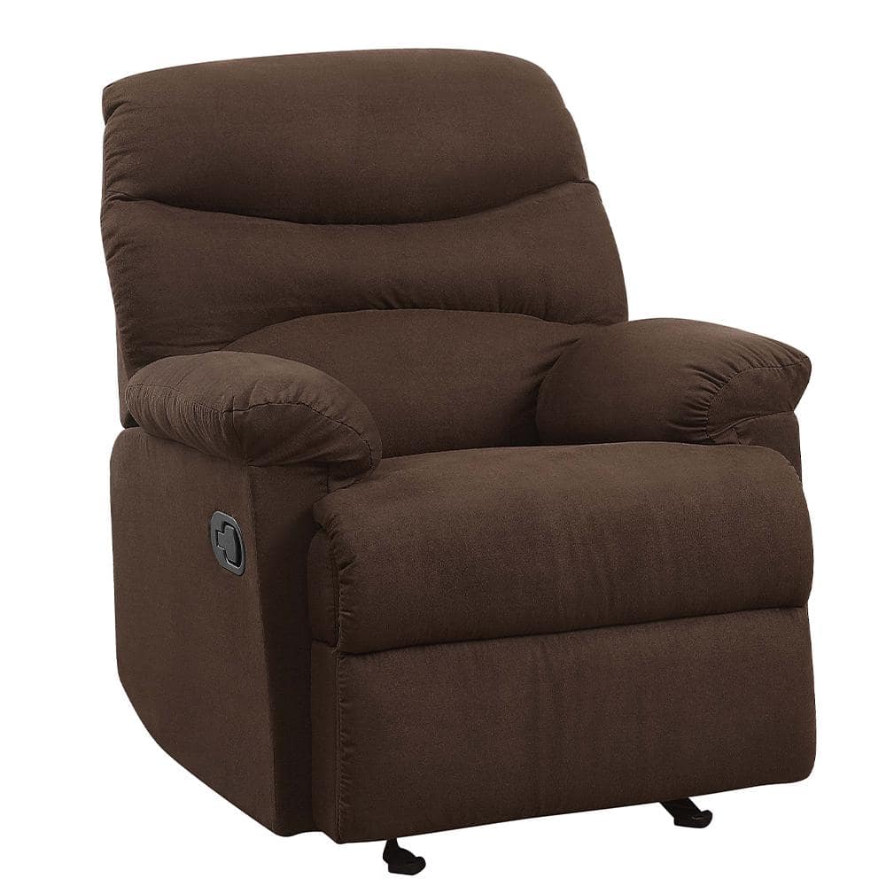 Acme Furniture Arcadia Chocolate Microfiber Microfiber Recliner with Set of 1 Chair Included -  00632W