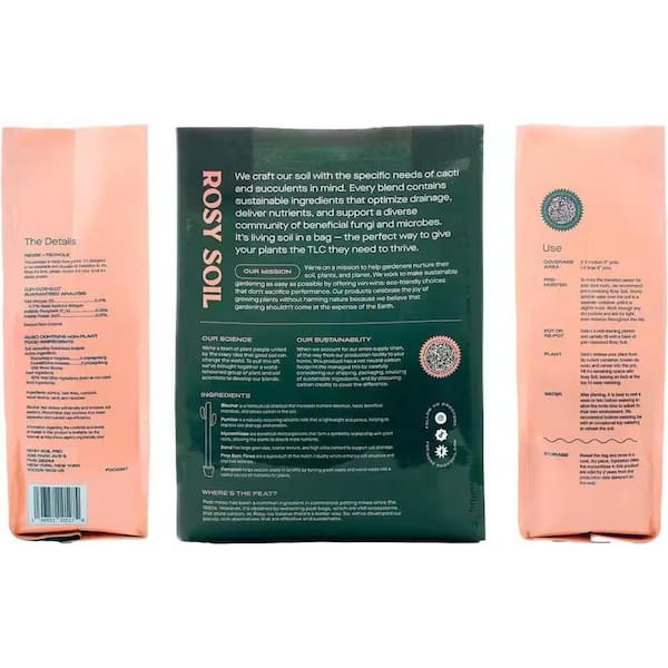 ROSY SOIL Organic 4 qt. Living Soil Succulent Potting Mix for Desert Plants  and Terrariums (1-Pack) CS4 - The Home Depot