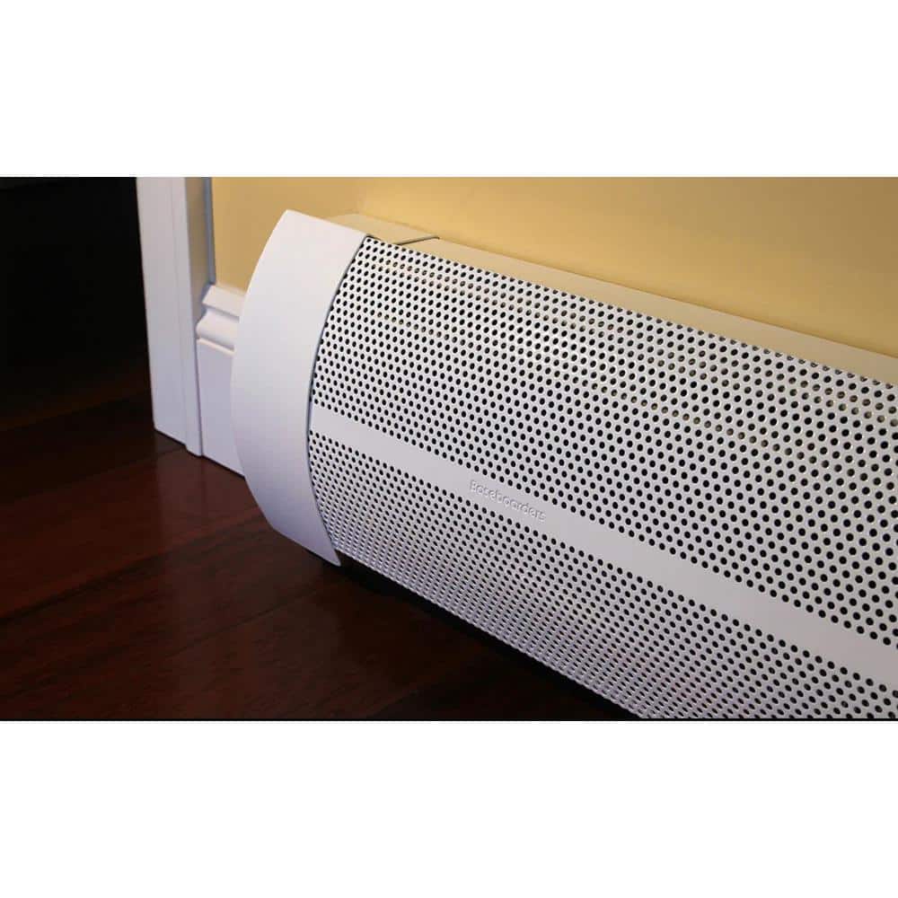 White Galvanized Steel 5-ft Slip-On Baseboard Heater Cover