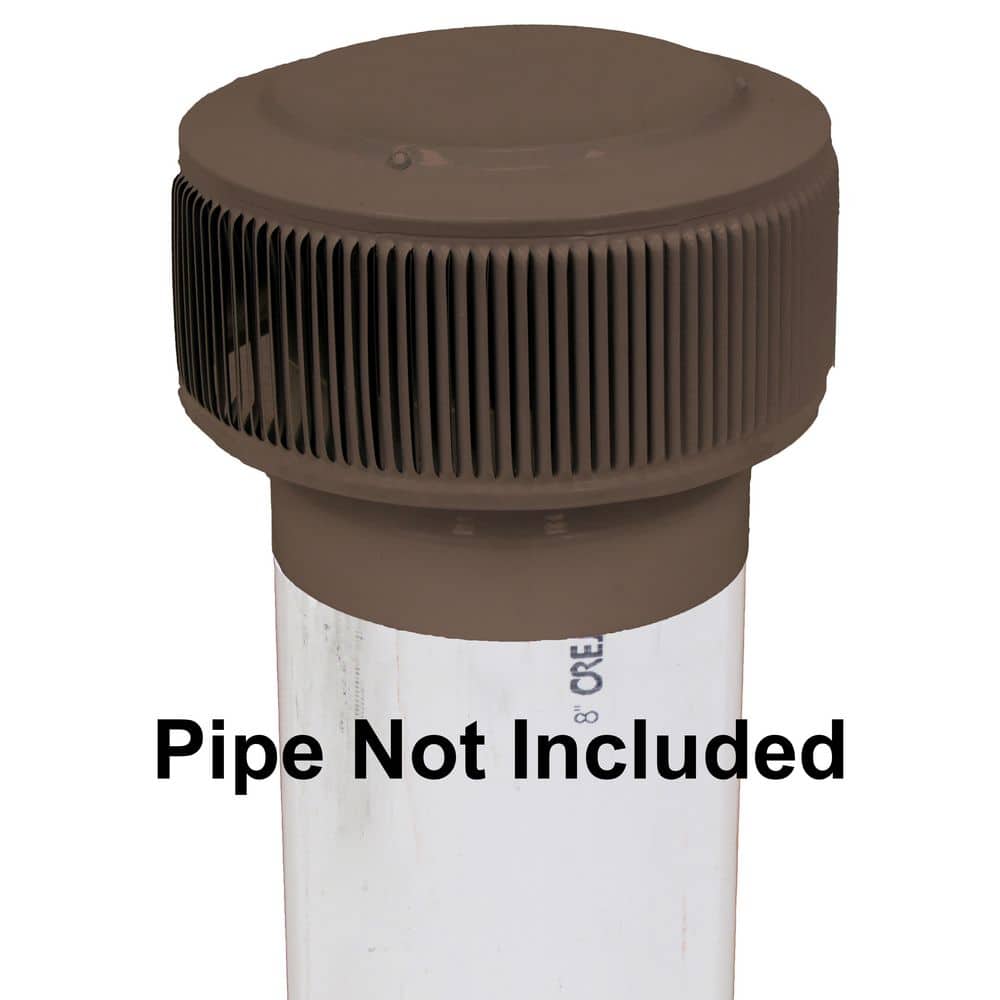 Aura PVC Vent Cap 8 in. Dia Brown Aluminum Exhaust Static Roof Vent with Ad