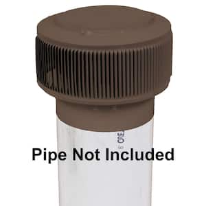 Aura PVC Vent Cap 8 in. Dia Brown Aluminum Exhaust Static Roof Vent with Adapter for Sch. 40 or Sch. 80 PVC Pipe