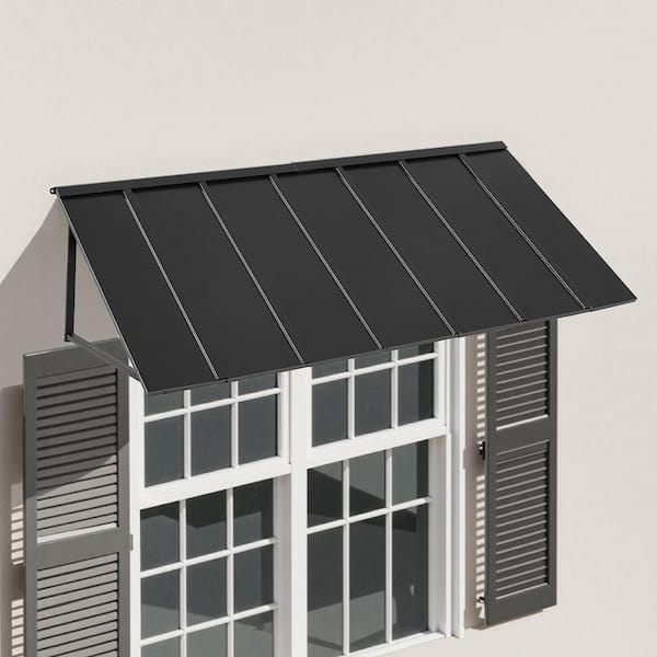 SVOPES Fixed Metal Awning 80 x 36 in. Window and Door Canopy