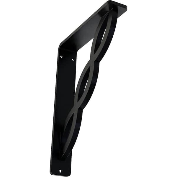 Ekena Millwork 1-1/2 in. x 8 in. x 5-1/2 in. Wrought Iron Single Center Brace Loera Bracket