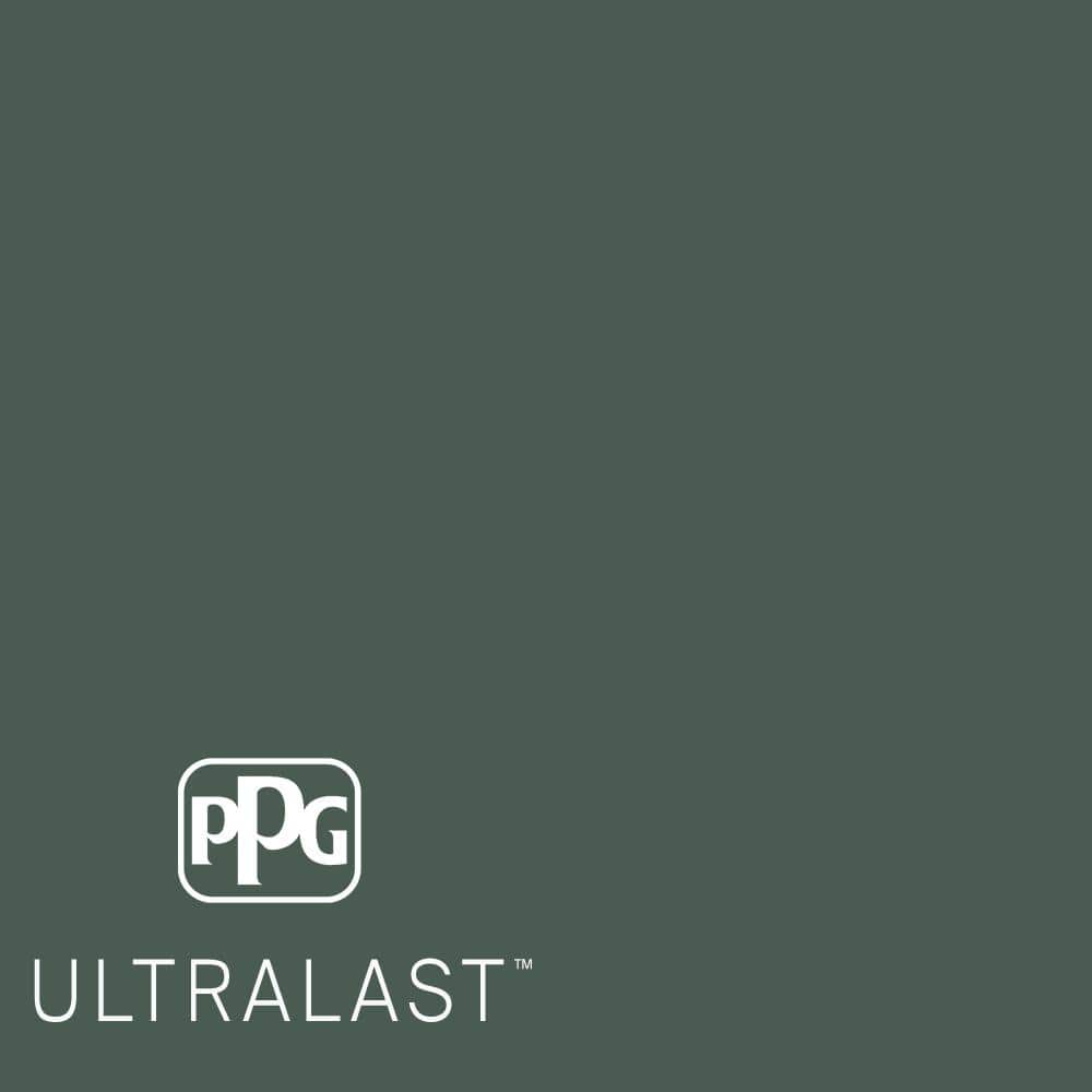 1 qt. PPG1136-7 Dark Green Velvet Satin Exterior Latex Paint