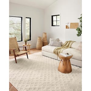 Neda Ivory/Natural 7 ft. 9 in. x 9 ft. 9 in. Modern Ultra Soft Area Rug