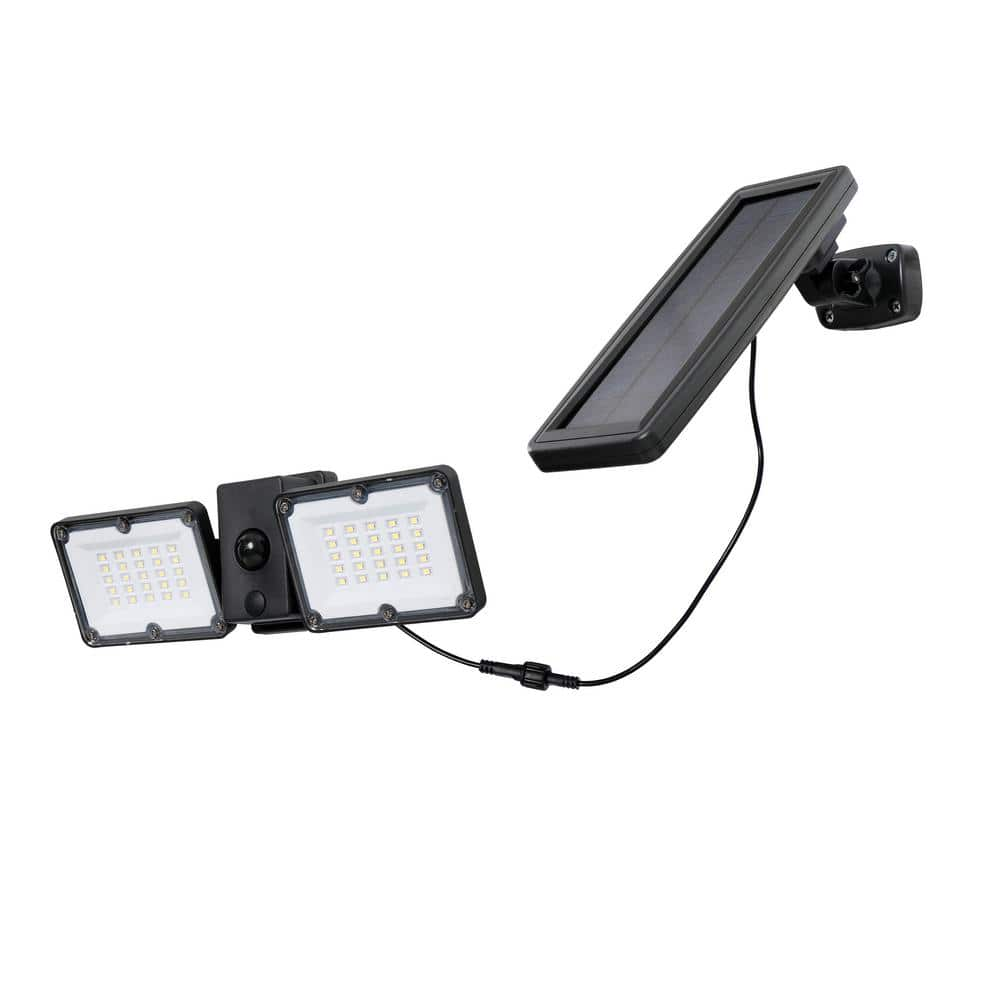 90-Watt Equivalent 1000 Lumen 120 Degree Black Motion Sensing Indoor/Outdoor Shop and Integrated LED Flood Light