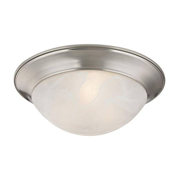 Titan Lighting 2-Light Brushed Nickel Flushmount