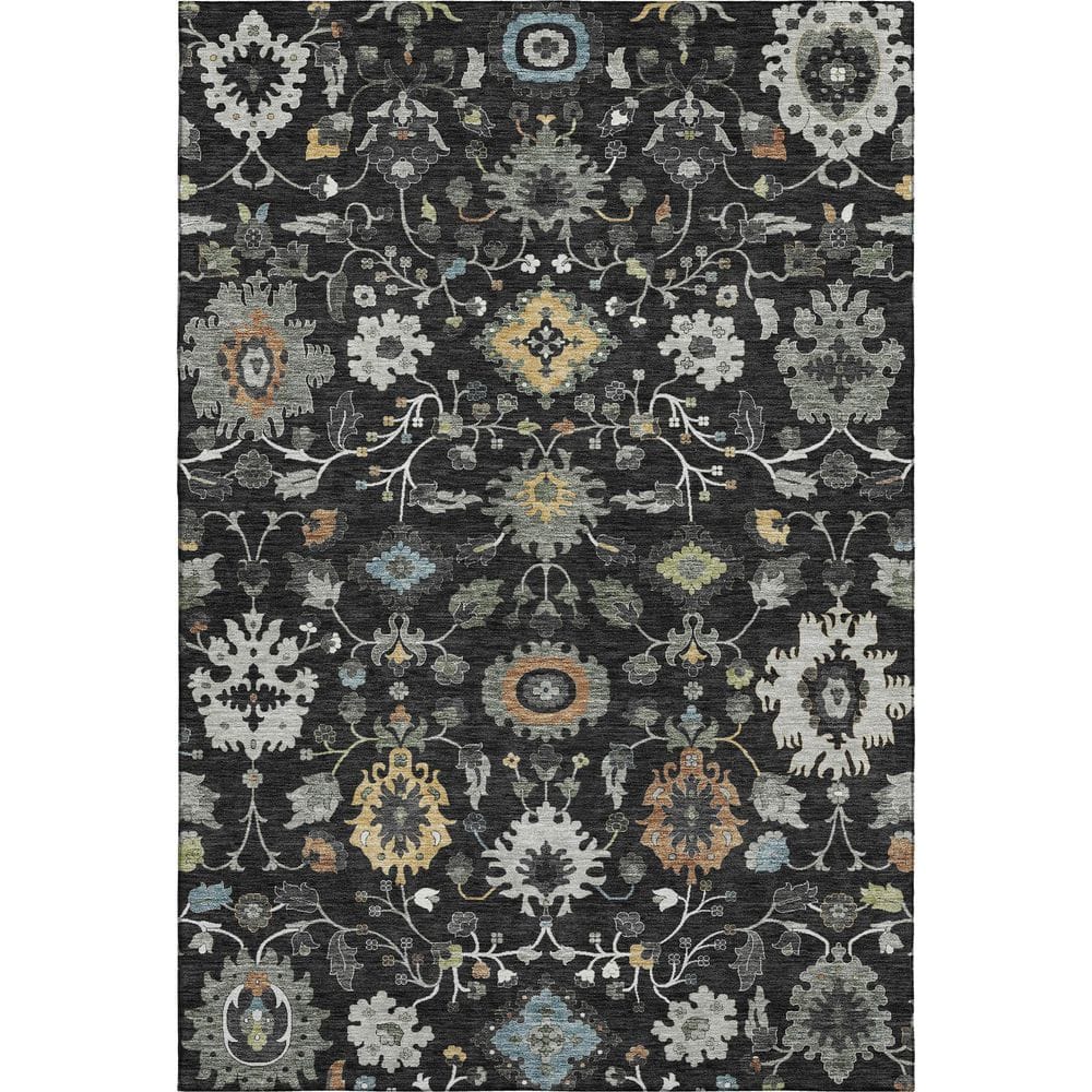 Mayfield Premium Machine Washable Abstract AMF2458 Black 9 ft. x 12 ft. Area Rug price history on PriceWatchPro