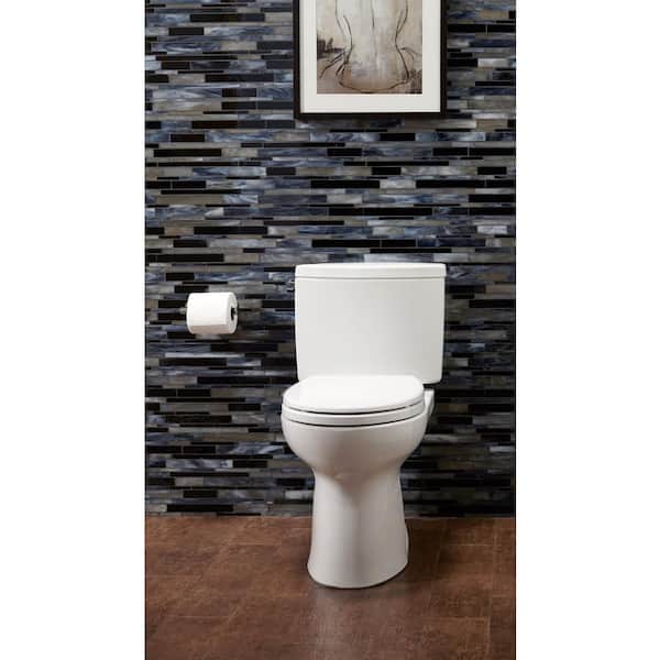 TOTO Drake II 2-Piece 1.28 GPF Single Flush Elongated Toilet with CeFiONtect in Cotton White, Seat Not Included