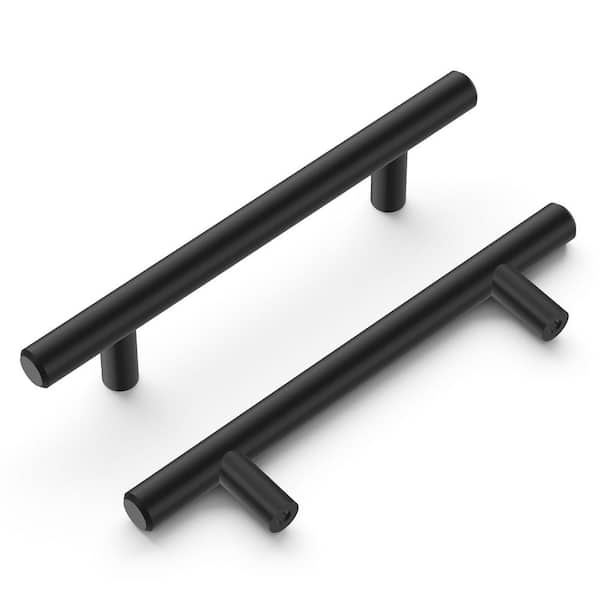 Bar Pulls 3-3/4 in. (96 mm) Matte Black Cabinet Pull (10-Pack)
