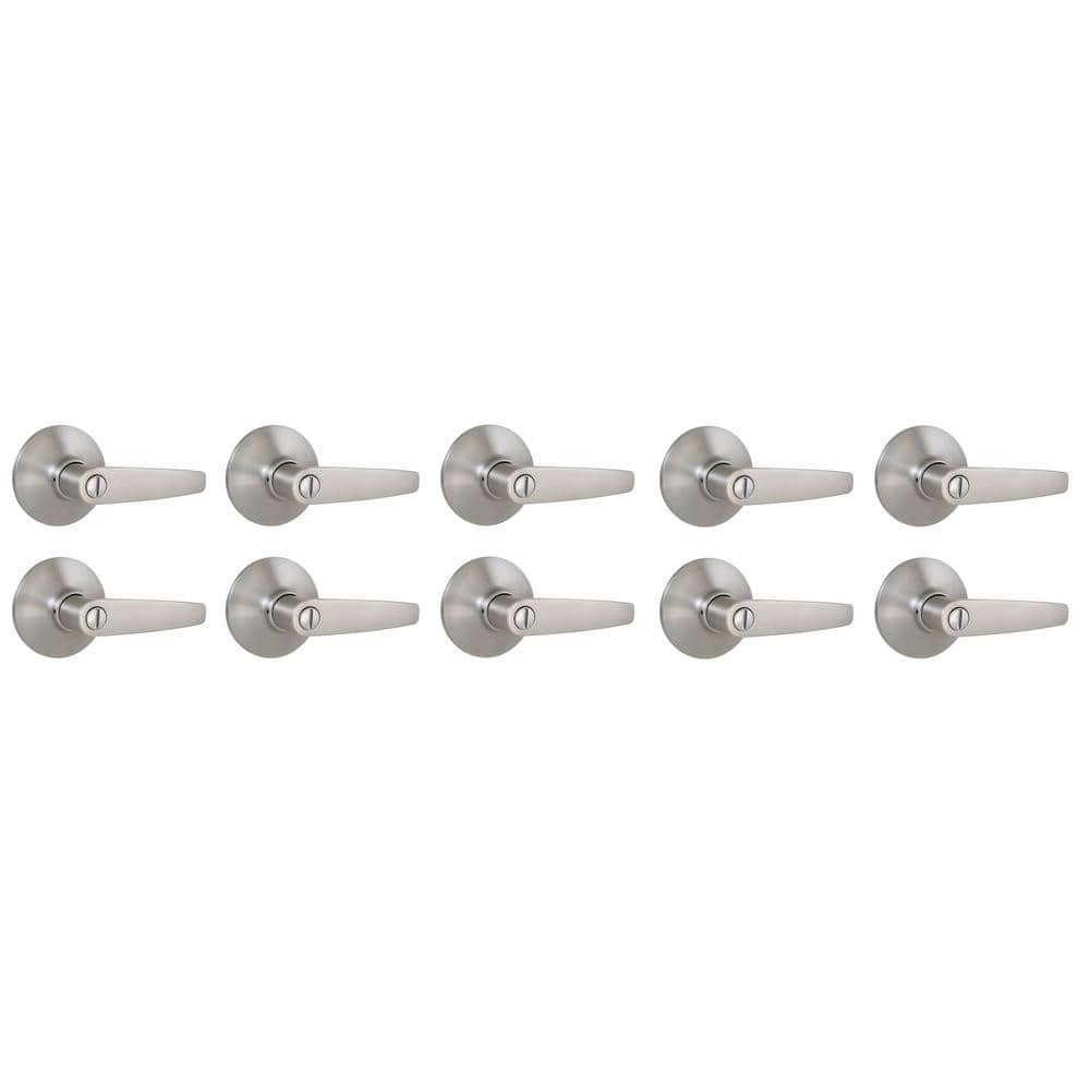 Olympic Stainless Steel Bed/Bath Door Lever 10-Pack