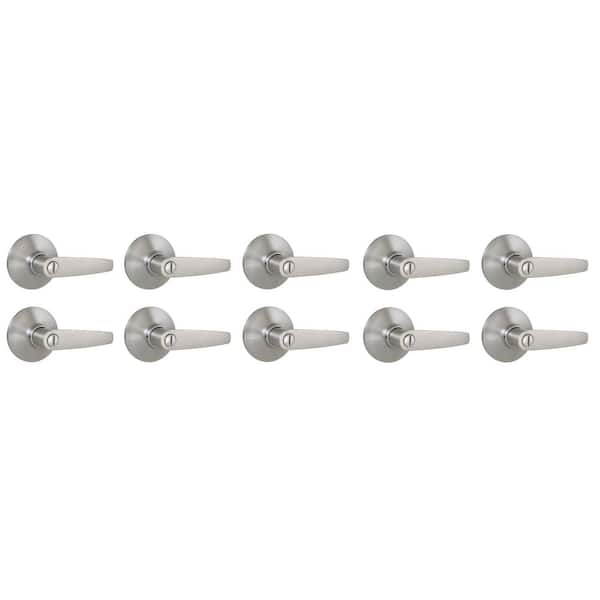 Olympic Stainless Steel Bed/Bath Door Lever 10-Pack