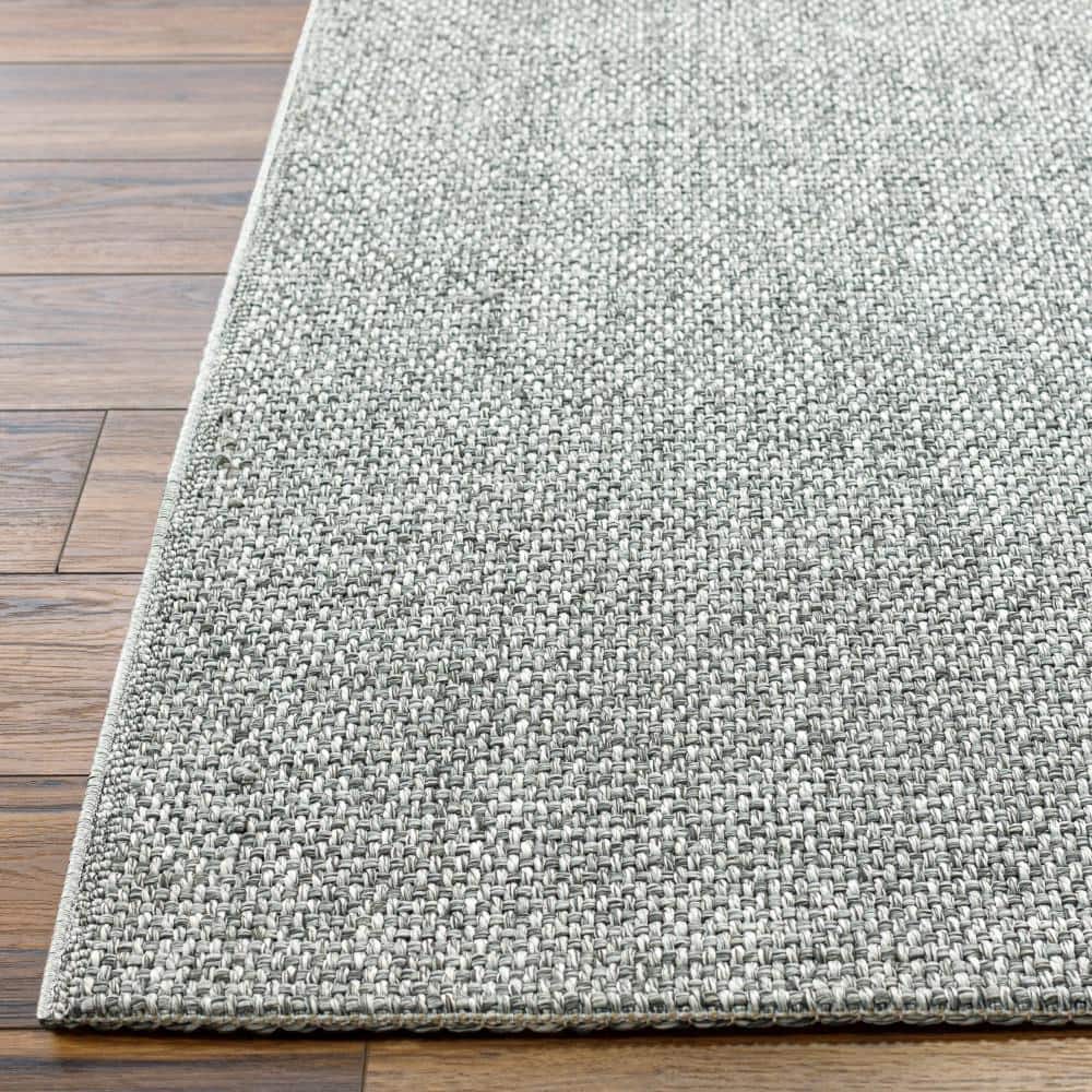 Birdie Gray Flat Woven Rectangular Synthetic Area Rug