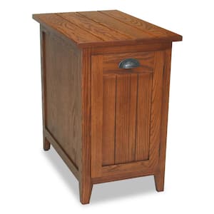 23.75 in. W Bin Pull Cabinet Storage Side Rectangle Table, Candleglow, Wooden Top