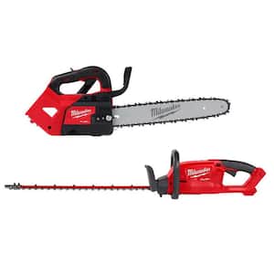 M18 FUEL 14 in. Top Handle 18V Lithium-Ion Brushless Cordless Chainsaw and 24 in. Hedge Trimmer Combo Kit (2-Tool)