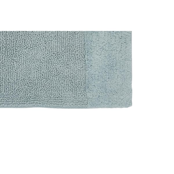 Better Trends Granada Collection 20 in. x 60 in. Blue 100% Cotton Runner Bath Rug