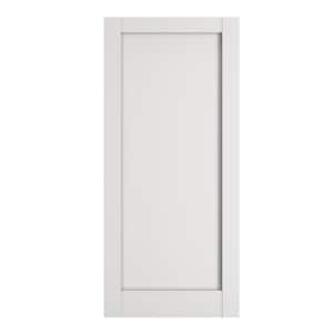 20 in. x 80 in. 1-Panel Shaker Solid Core White Primed Composite MDF Interior Door Slab