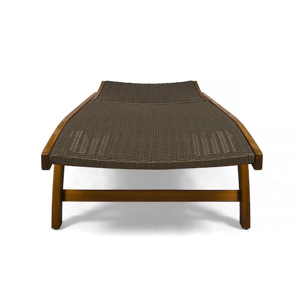 Colby Teak 2-Piece Acacia Wood Outdoor Patio Chaise Lounge