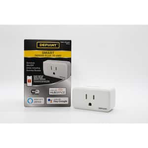 15 Amp 120-Volt Smart Wi-Fi Bluetooth Plug with 1 Outlet Powered by Hubspace